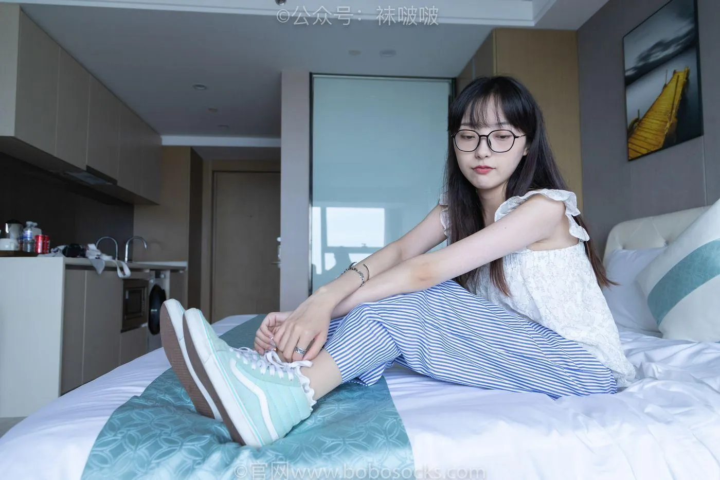 [BoBoSocks袜啵啵]NO.027 稚予- vans、白色棉袜、肉丝 [136P]插图7